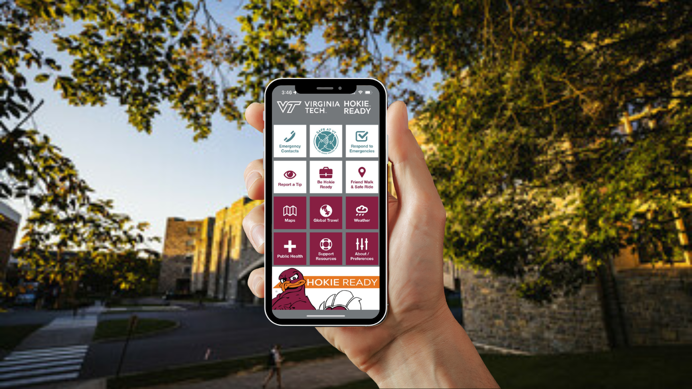Hokie Ready App homescreen