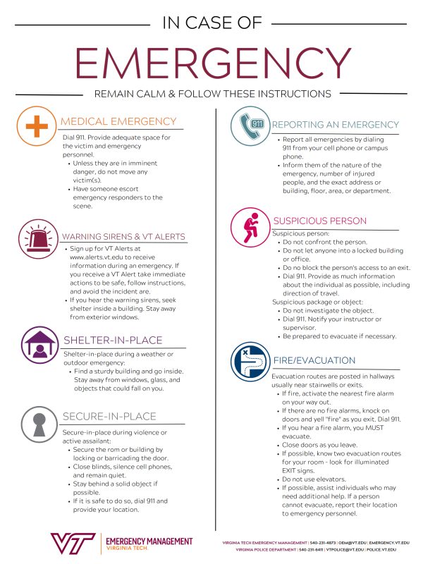 Classroom Emergency Poster Thumbnail