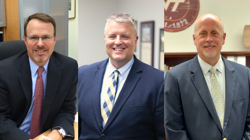 photo collage of Jonathan Russ, superintendent of Botetourt County Public Schools and Eric Bond, superintendent of Augusta County Public Schools
